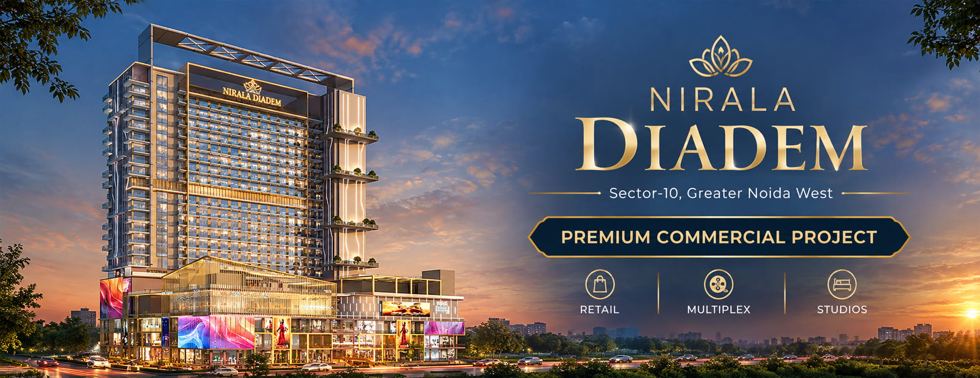 Nirala Diadem commercial project in C-6, Sector-10, Greater Noida West - Banner 1