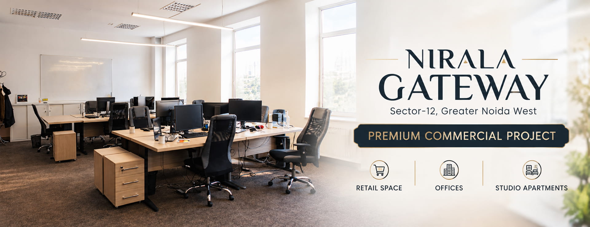 Nirala Gateway commercial project in C-07, Sector 12, Greater Noida West - Banner 2