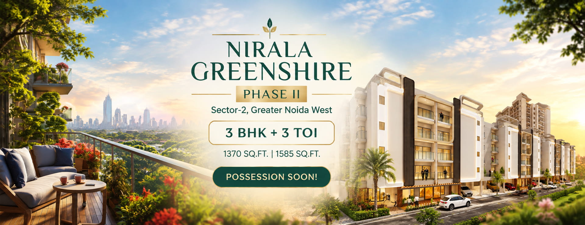 Nirala Greenshire Phase-2 luxury apartments in Greater Noida West - Banner 1