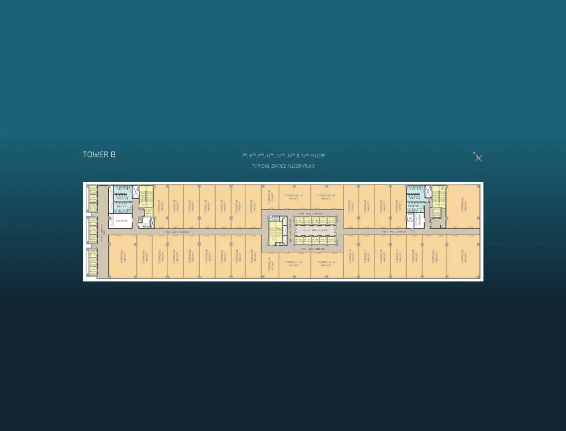 One FNG by Group 108 Floor Plan - Office (Tower-B) commercial floor plan in Sector 142 Noida