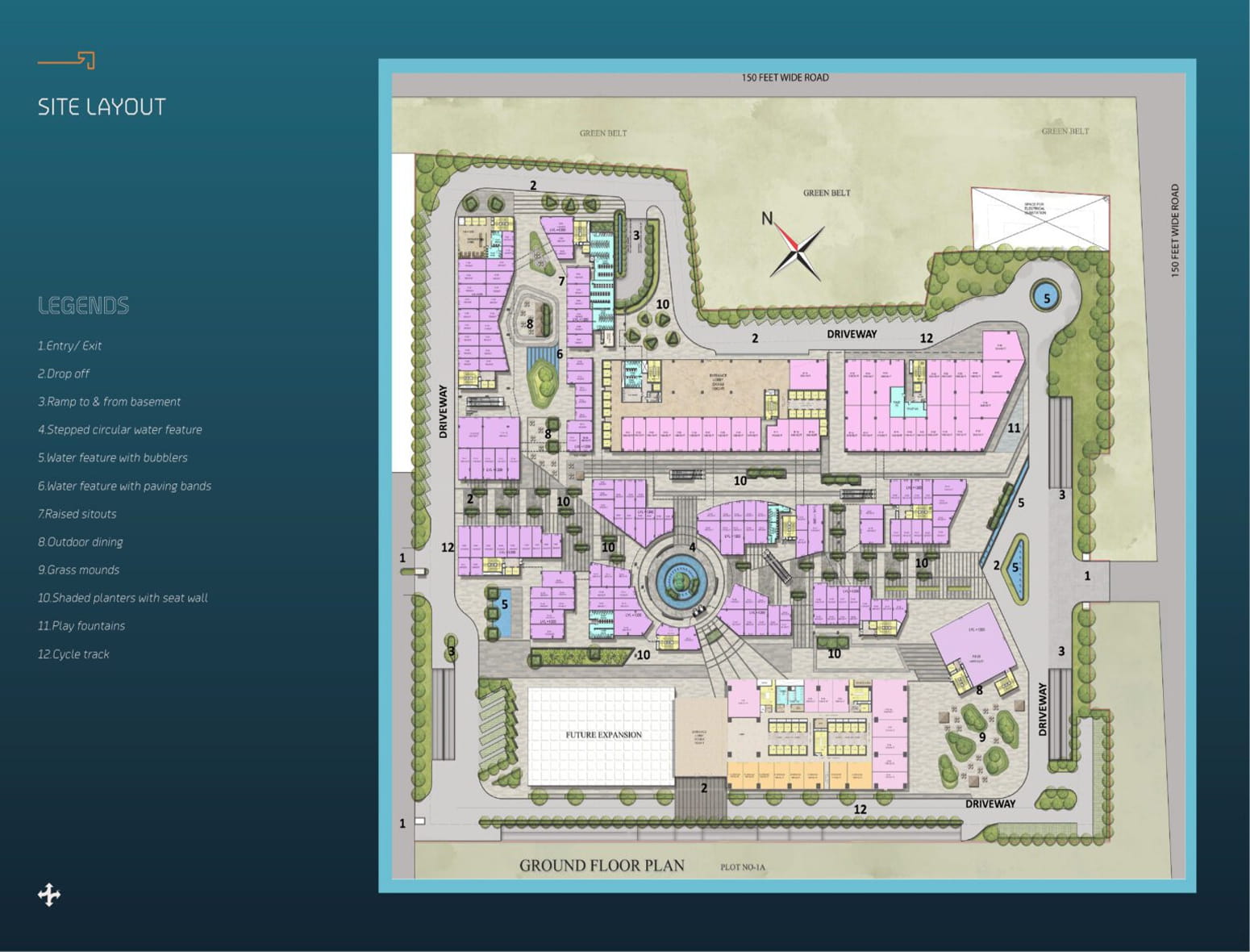 One FNG by Group 108 master plan and commercial site layout in Sector 142 Noida